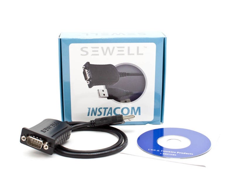 Sewell Instacom USB to Serial Adapter 2' with Posts (SW-1301), Black - Image 2